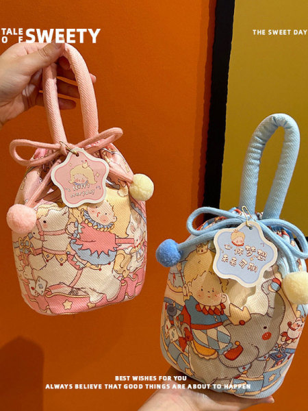 儿童礼品袋幼儿园宝宝回礼物伴手礼袋满月生日周岁手提小袋子布袋