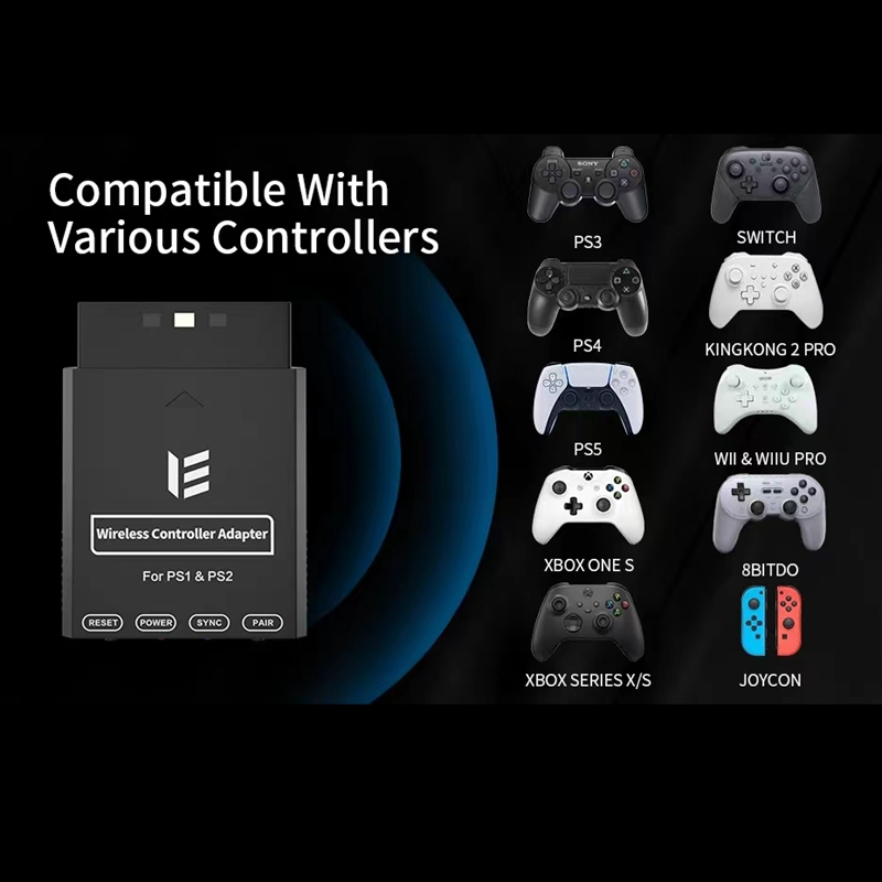 PS2 WIRELESS BLUETOOTH RECEIVER CONTROLLER ADAPTER PS1 WIRELESS CONTROLLERPS2 WIRELESS CONTROLLER BLUETOOTH ADAPTER