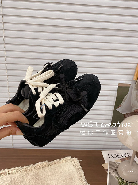 WGT秋季儿童双鞋带德训鞋男女童软底复古平底阿甘鞋松弛感休闲鞋 — 3