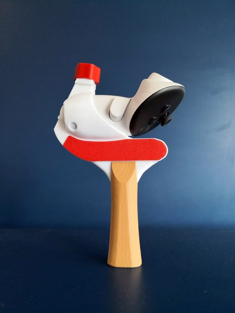 메타 퀘스트3 탁구 수평 라켓 블랙 핸들 솔리드슬라임 115 브래킷