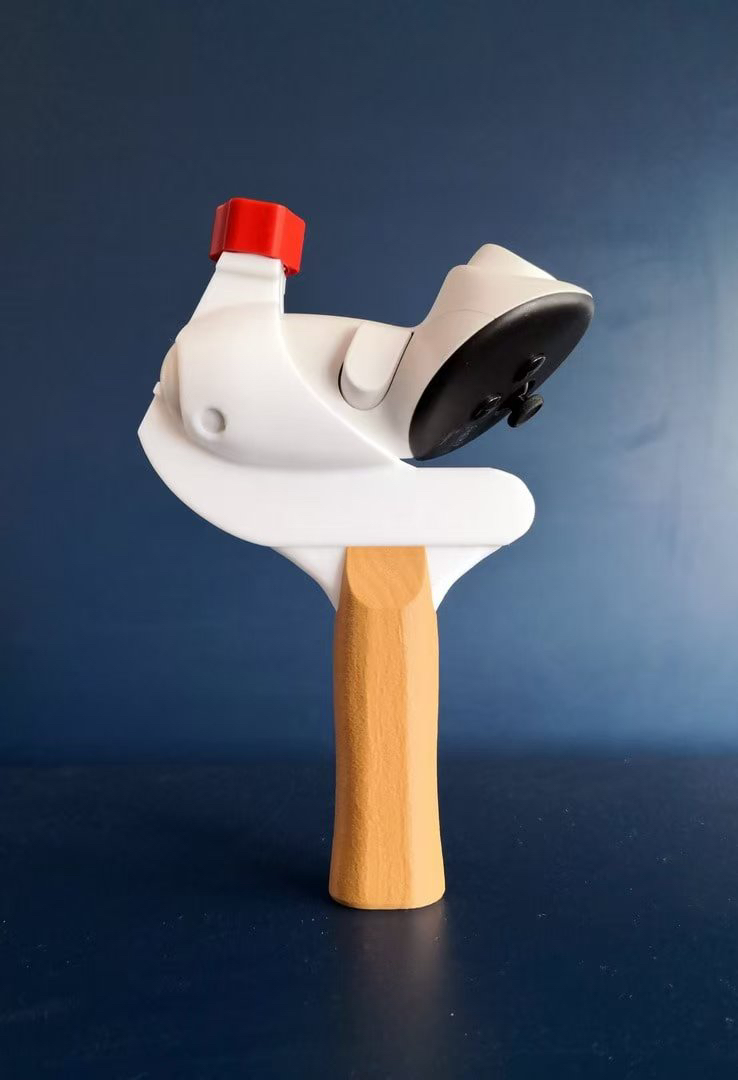 메타 퀘스트3 탁구 수평 라켓 블랙 핸들 솔리드슬라임 115 브래킷