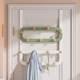 No punch-free iron wood creative bedroom storage and organization door hanging clothes rack bathroom clothes rack multi rows of door rear hooks