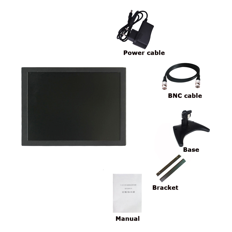 10 INCH INDUSTRIAL OPEN FRAME EMBEDDED DISPLAY HDMI VGA AV BNC USB RESISTIVE TOUCH