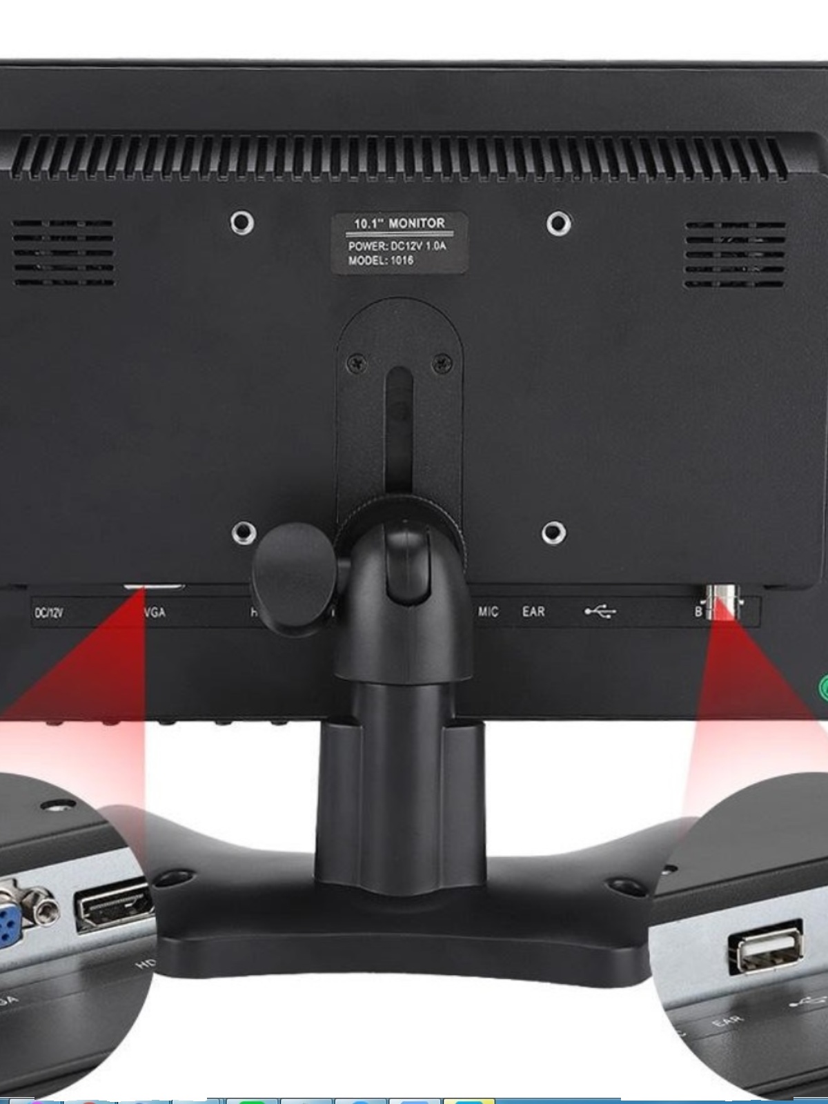 10.1 INCH 1280X800 16:10 WIDESCREEN LCD MONITOR HDMI VGA AV BNC CAN BE WALL-MOUNTED