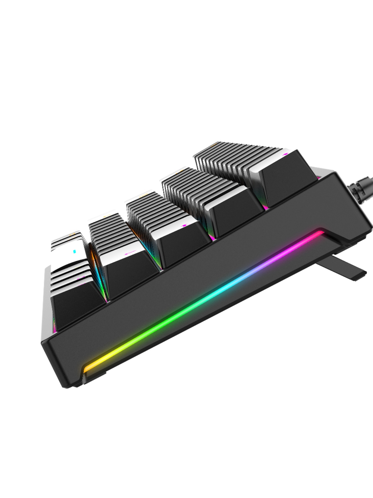 G101 진정한 기계식 키보드 USB 61 키 데스크탑 컴퓨터 노트북 파란색 축 게임 휴대용 RGB 쿨 백라이트