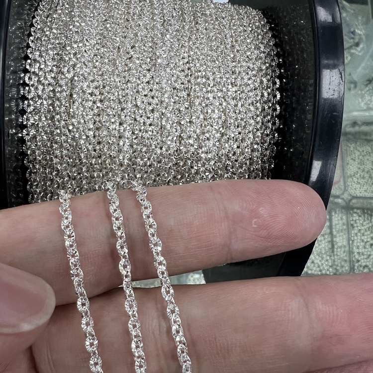 S  SUNFLOWER CHAIN THIN CHAIN EARRING CHAIN HANDMADE DIY BRACELET NECKLACE SILVER JEWELRY ACCESSORIES SEMI-FINISHED CHAIN