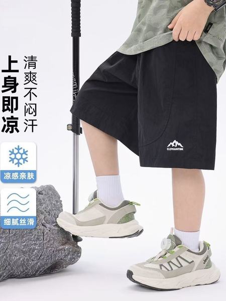 童装男童短裤夏天薄裤子儿童五分裤户外登山裤2026新款潮速干跑步 — 2