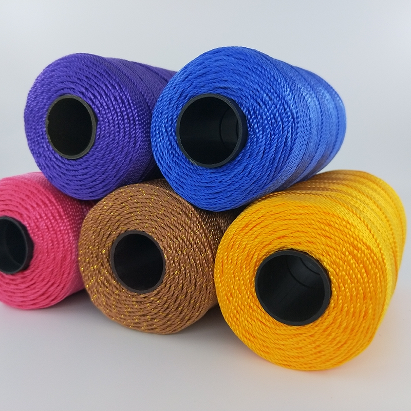 THICK STRANDS HOOK WRAP THREAD ICE SILK THREAD CROCHET THREAD BRIGHT SILK THREAD HAND-KNITTED HOOK SUMMER HAT BAG SUMMER COOL HAT CUP SET