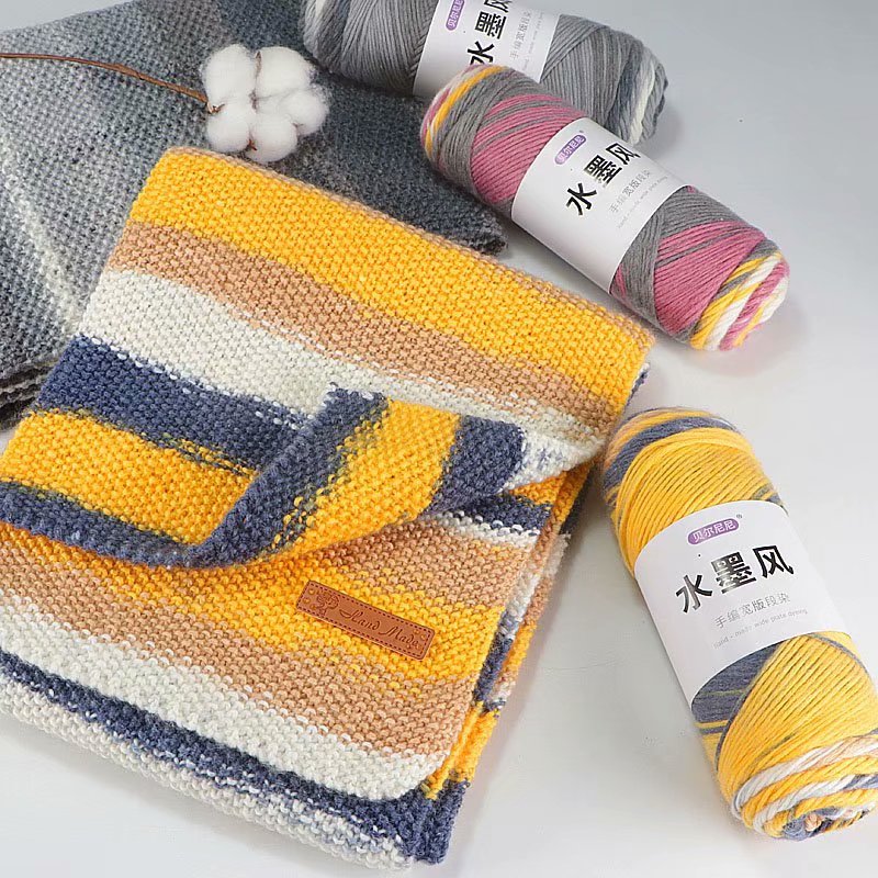 SEGMENT DYEING GRADIENT WOOL THREAD MENS AND WOMENS SCARVES RODS NEEDLEWORK ALPACA CROCHET HOOKS HAT SCARVES SHAWLS COAT THREADS