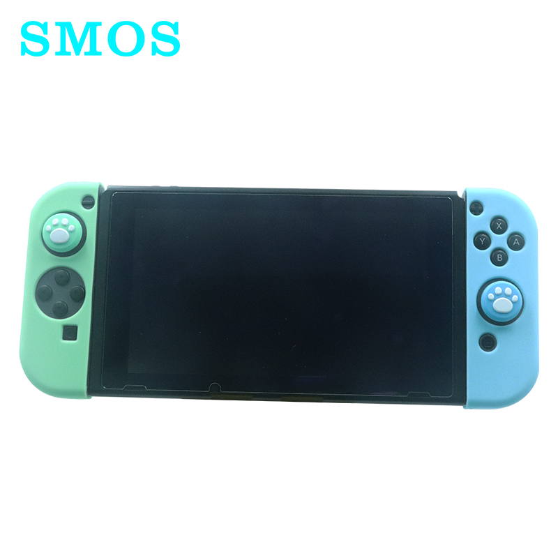 SMOS SWITCH NS ACCESSORIES: JOY-CON LEFT AND RIGHT HANDLE SILICONE CASE ANIMAL CROSSING KEYCAPS