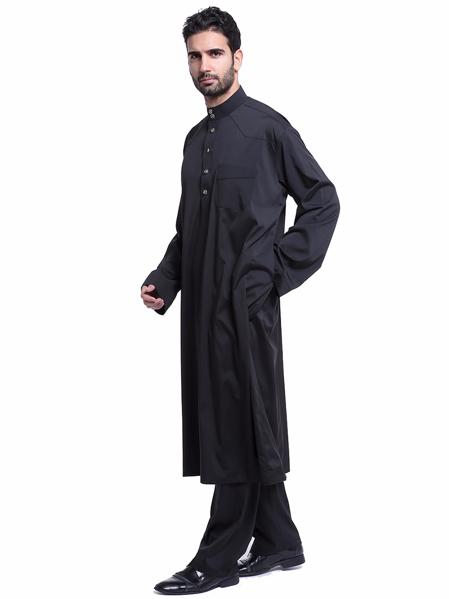 MIDDLE EASTERN SAUDI ETHNIC STYLE MENS ROBE DUBAI ARAB MALAY CLOTHING ARAB MEN KAFTAN SUIT