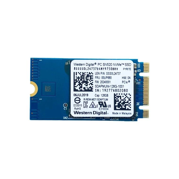 WD WESTERN DIGITAL SN520 128G 256G 512G 2242 NVME 솔리드 스테이트 드라이브 M.2 노트북 SSD