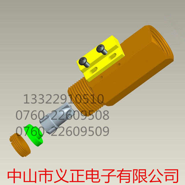 All copper 4-dividing water flow switch DN15 water flow air flow sensor switch inside and out water flow induction switch