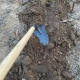 Agricultural triangle hoe manganese steel hoe pick hoe weeding loosening soil plowing tool tip hoe digging ditches hugging ditches pick hoe