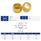 Pure copper clamp ring 4/6mm PB-4/B1061C double cone clamp seal ring oil pipe clamp oil tip small ring