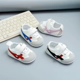 Нескользящая детская демисезонная белая обувь для раннего возраста, шнурок-держатель для мальчиков, спортивная обувь, мягкая подошва, 0-1-3 лет