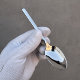 German H304 stainless steel western tableware coffee spoon square handle dessert spoon thickened dessert cake small spoon baby