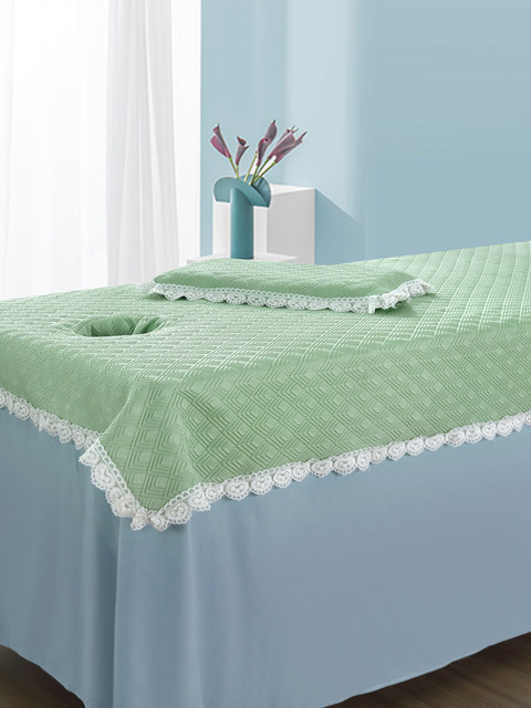 Beauty linen single piece beauty salon special cool mat summer massage head bed ice silk mat high-end feeling washable