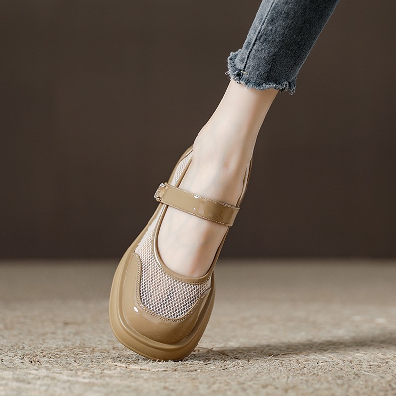 HOLLOW OUT GOOD FOREIGN ATMOSPHERE IN SUMMER AT WILL WITHOUT COVERING YOUR FEET TRENDY PERSONALITY VERSATILE LEATHER SHOES CHAO FASHION DESIGN SENSE