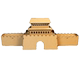 创意古代建筑手工房子古城门楼塔楼小屋拼插模型儿童diy纸板玩具