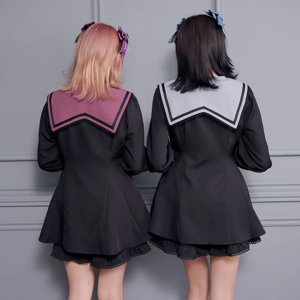 JAPAN PURCHASING DEARMYLOVE DARK MINE SERIES SAILOR BOW CROSS CHAIN SER UP SUIT