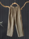 Literary loose and cool 100% linen zipper small feet trousers for women summer simple solid color Yamamoto trousers wandering pants