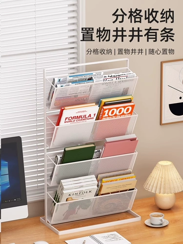 Настольная книжная полка для школьников, система хранения, стенд, многослойный журнал, чтение, книга с картинками, коробка для хранения, сортировка