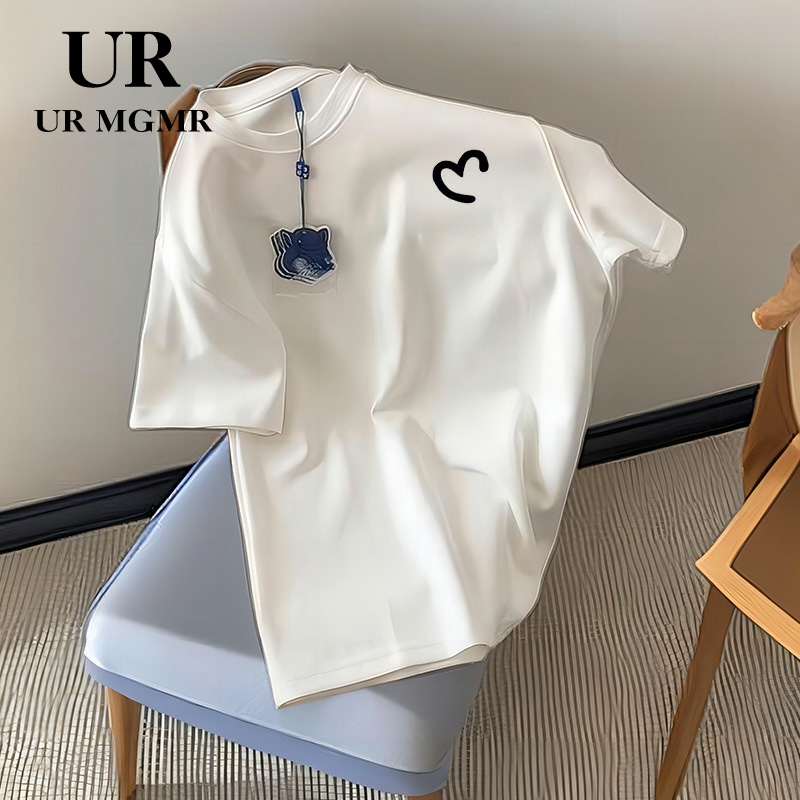 [3 FOLD AREA] DISCOUNT STORE WITHDRAWAL | COTTON PRINT T-SHIRT 260G HEAVY LOOSE ACCESSORIES HALF HEART