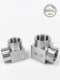 Inner wire right angle elbow 304 stainless steel elbow 90 degree elbow 4 minutes right angle high pressure CNC metric NPT English
