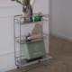 Stainless steel kitchen clip shelf floor-standing multi-layer ultra-narrow gap bathroom storage mobile trolley