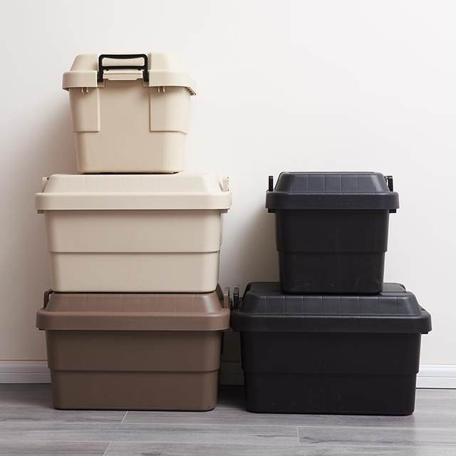 Large car storage box plastic finishing box outdoor camper trunk glove box storage box cover