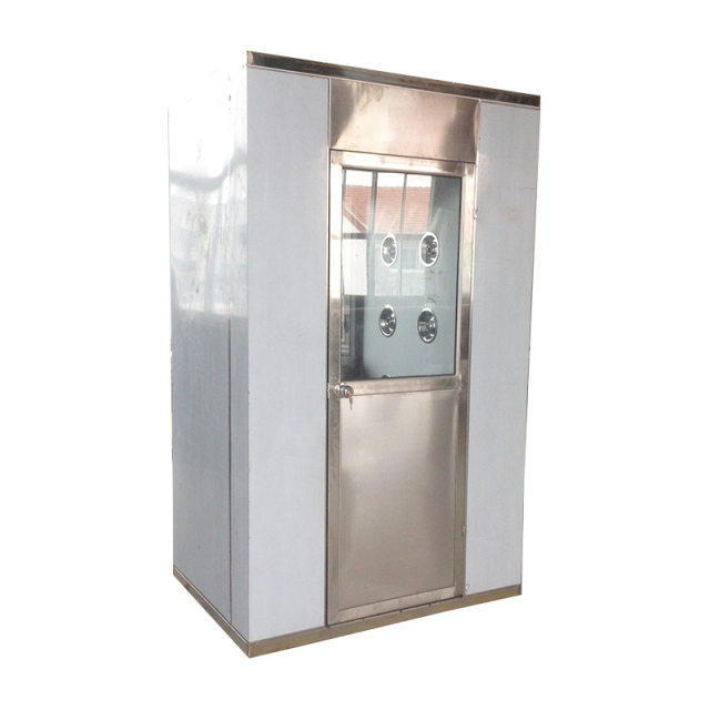 Spot stainless steel air shower room single person double blow factory food factory channel automatic induction door Shandong price intelligent