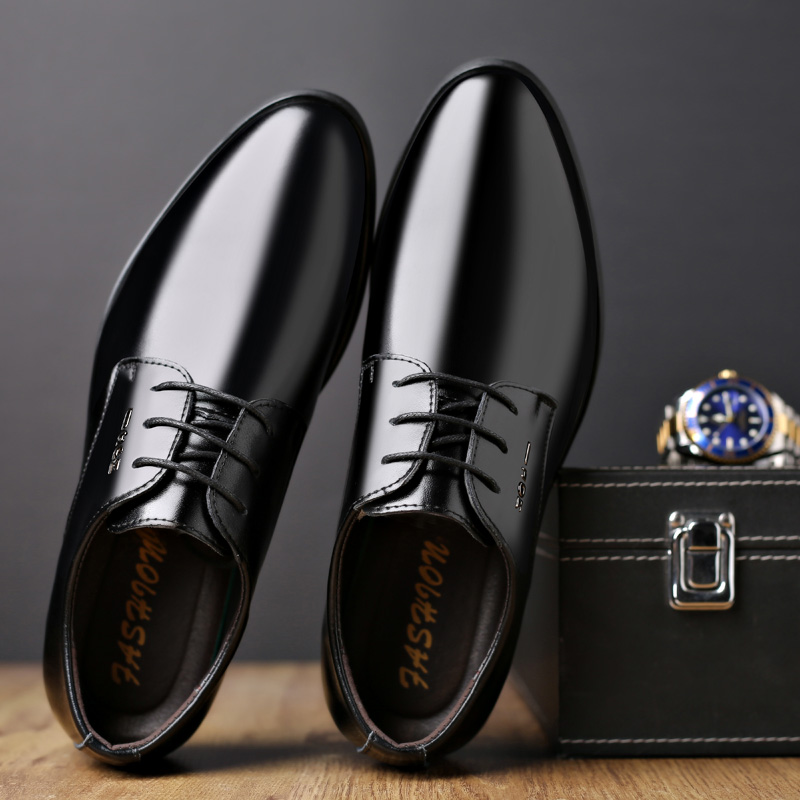 LEATHER SHOES MENS GENUINE LEATHER 2024 NEW WINTER VELVET WARM LEATHER SHOES BRITISH BUSINESS FORMAL WEAR CASUAL DAD COTTON SHOES