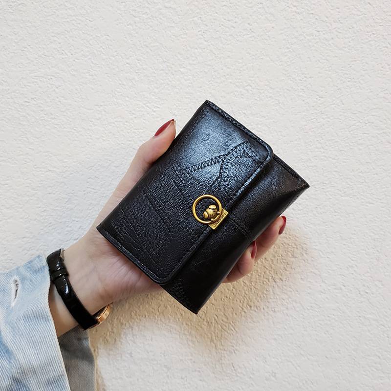 NEW CUTE DOG SIMPLE LADIES WALLET WOMENS SHORT TRI-FOLD SMALL WALLET WOMENS COIN PURSE CARD BAG WALLET TREND