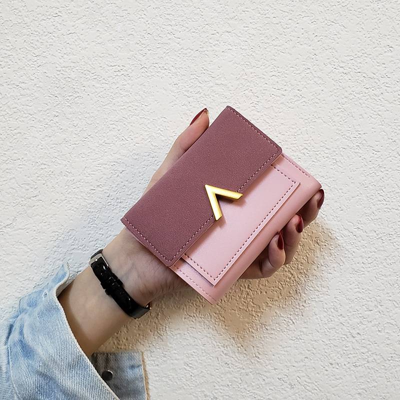 NEW KOREAN VERSION WALLET WOMENS SHORT AND VERSATILE STUDENT WALLET LADIES CARD HOLDER TRI-FOLD COIN WALLET WALLET TREND