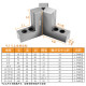 Hydraulic three-claw chuck L-shaped raised soft claw 56810-inch hydraulic claw dual-purpose inner support outer round L-shaped pointed claw L