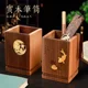 经典木质笔筒毕业季文创礼品送老师礼物办公桌面收纳实木笔筒定制