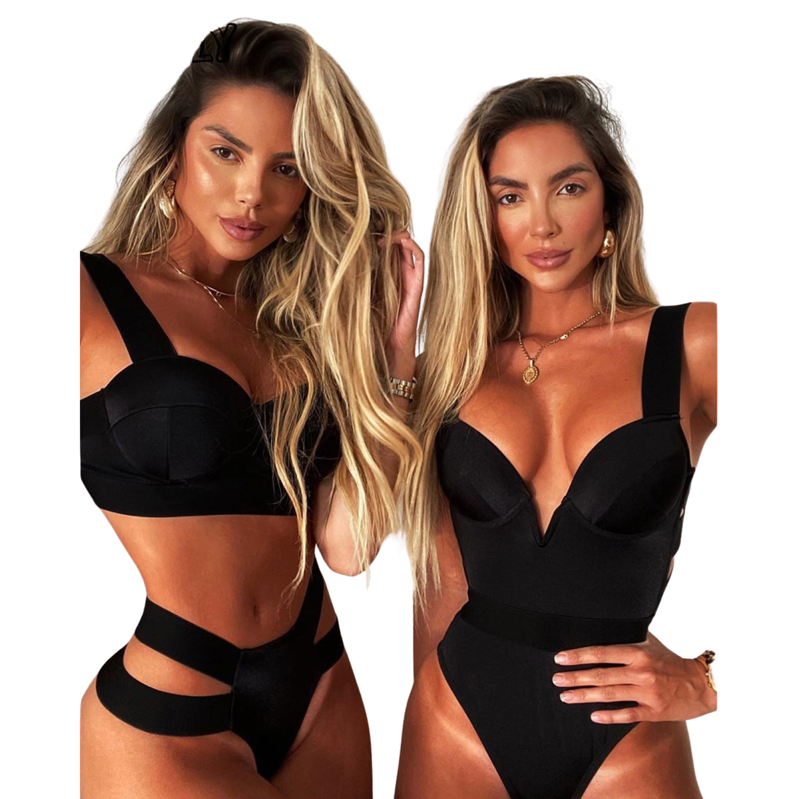 2021 NEW SEXY BIKINI SETS BLACK PUSH UP SWIMSUIT WOMEN SWIMW