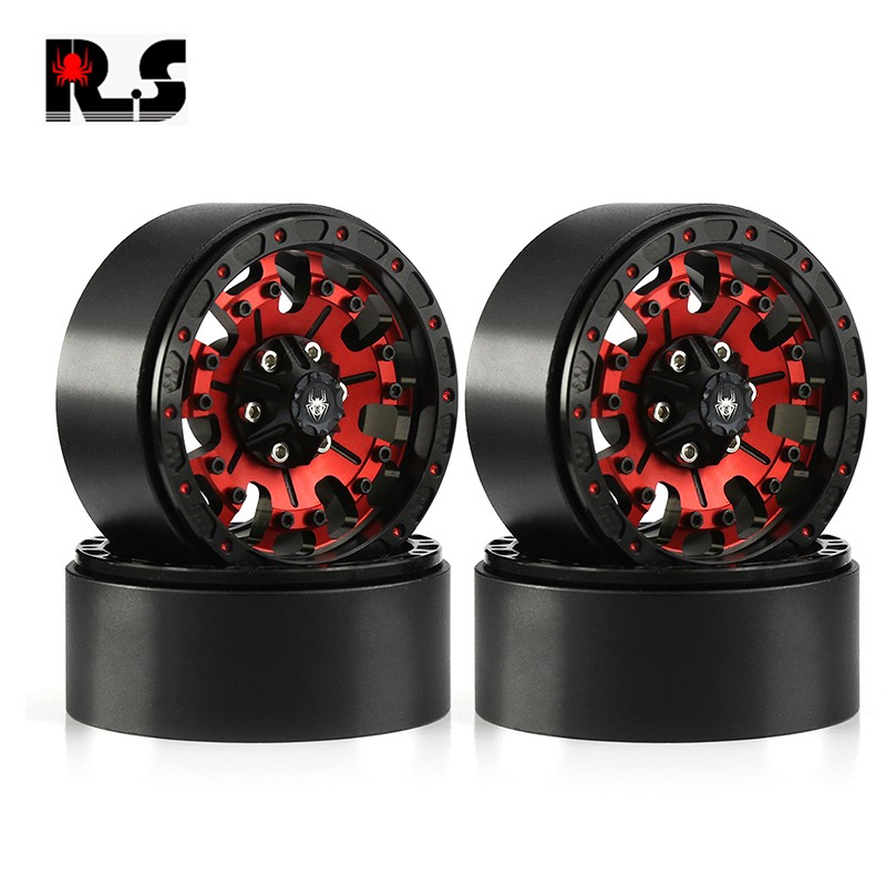 시뮬레이션 등산 자동차 알루미늄 합금 휠 1.9 인치 TRX4 RUITAI SCX10 범용 휠 화가 금속 R98