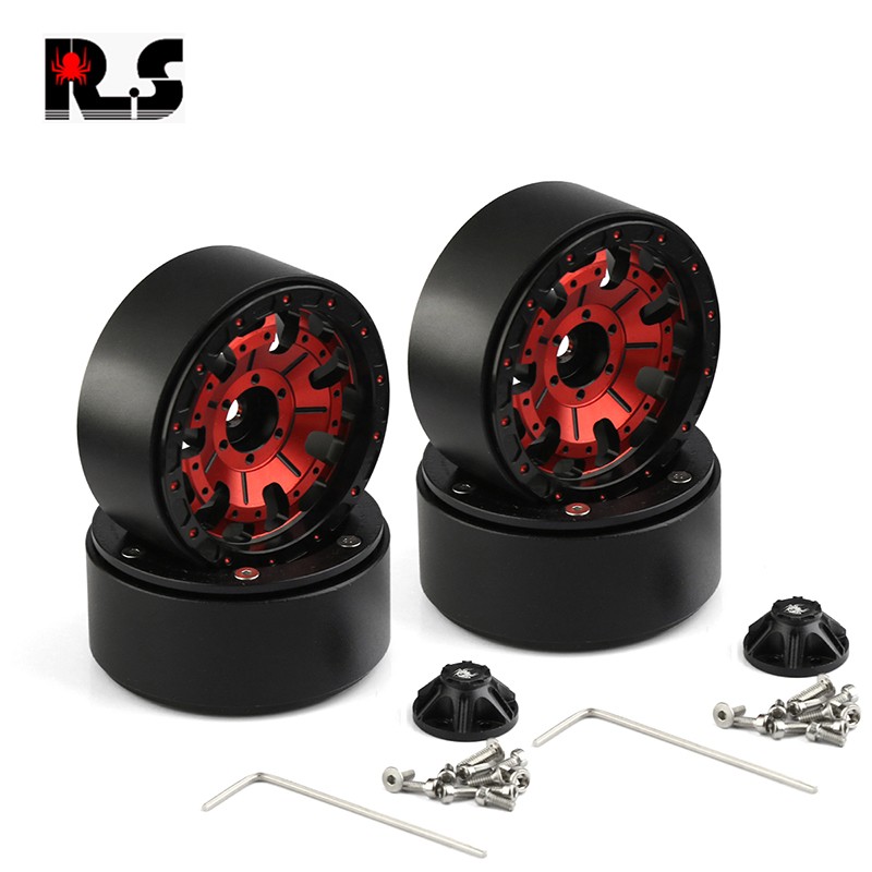 시뮬레이션 등산 자동차 알루미늄 합금 휠 1.9 인치 TRX4 RUITAI SCX10 범용 휠 화가 금속 R98