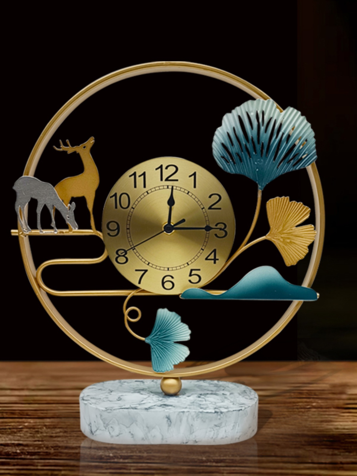 NORDIC LIGHT LUXURY TABLE CLOCK LIVING ROOM HOME DESKTOP CLOCK CREATIVE CLOCK ORNAMENTS FASHIONABLE HIGH-END HOME DECORATION DESK CLOCK