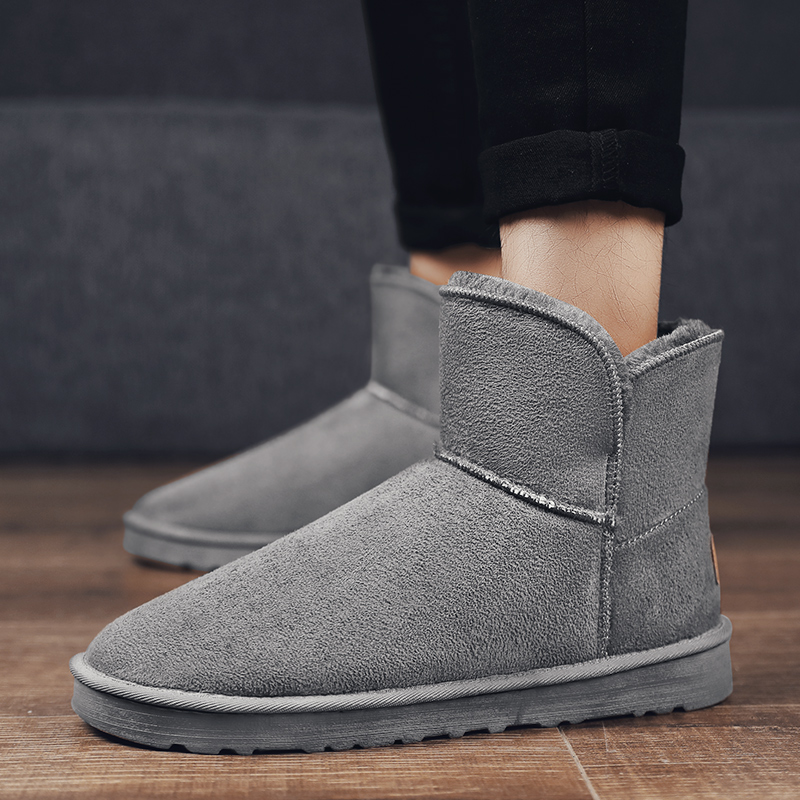 NORTHEAST SNOW BOOTS MENS 2024 NEW WINTER FLEECE THICKENED WARM COTTON BOOTS TRENDY VERSATILE COUPLE BREAD SHOES MEN