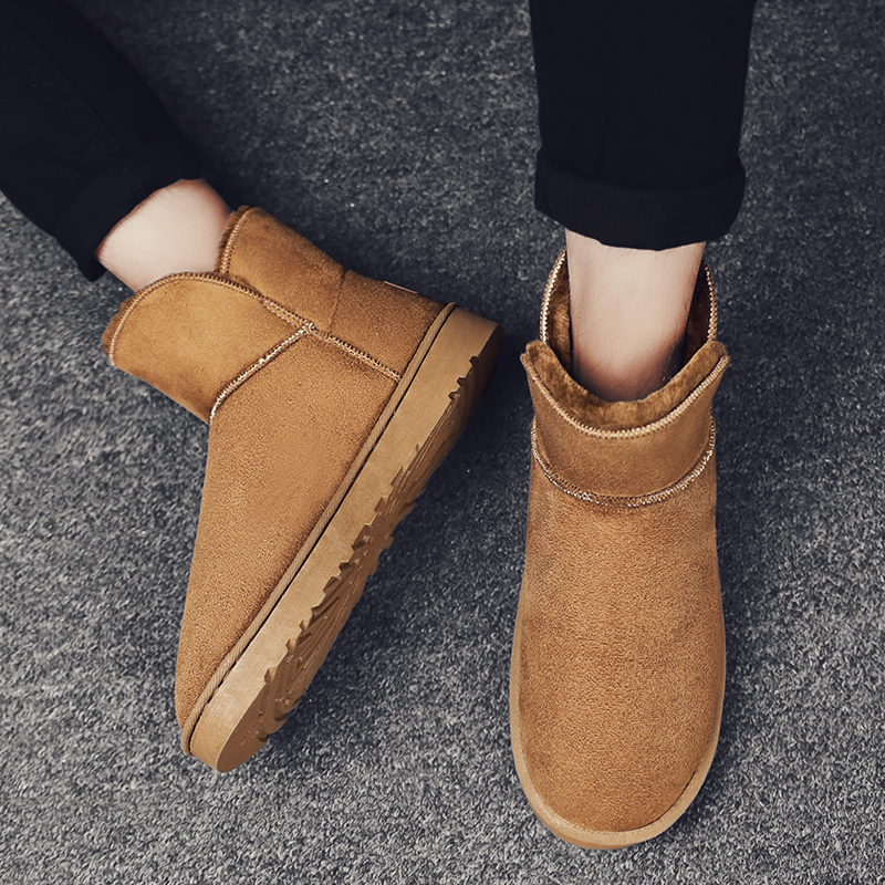 NORTHEAST SNOW BOOTS MENS 2024 NEW WINTER FLEECE THICKENED WARM COTTON BOOTS TRENDY VERSATILE COUPLE BREAD SHOES MEN