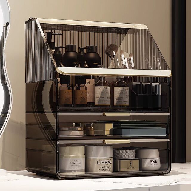 Advanced cosmetic storage box dressing table skin care products storage rack acrylic finishing box desktop dustproof makeup