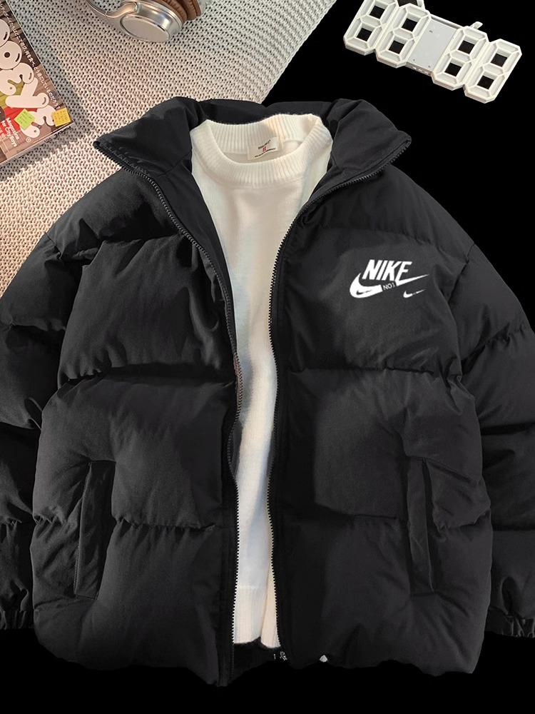 BRAND FOREIGN TRADE COUNTER CLEARANCE TREND WINTER THICKENED DOWN JACKET COUPLE STAND-UP COLLAR WINDPROOF WARM COTTON CLOTHING