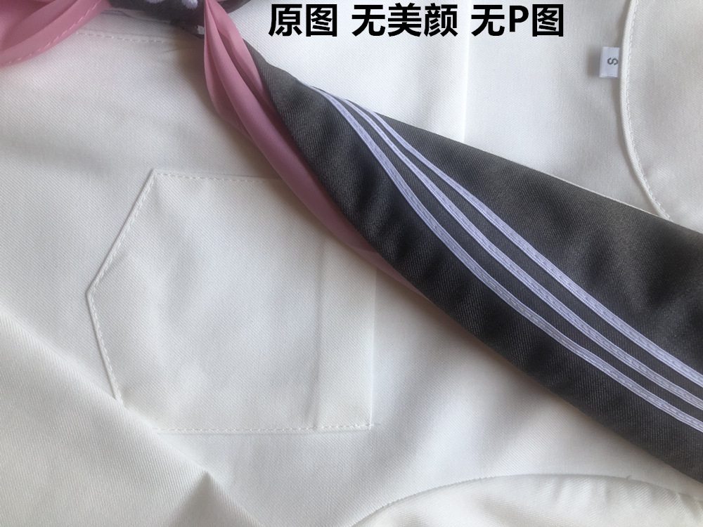 ORTHODOX BASIC GRAY-COLLAR WHITE THREE JK UNIFORM LONG SLEEVES SHORT SLEEVE KANSAI PLACKET SAILOR SUIT PLEATED SKIRT SET
