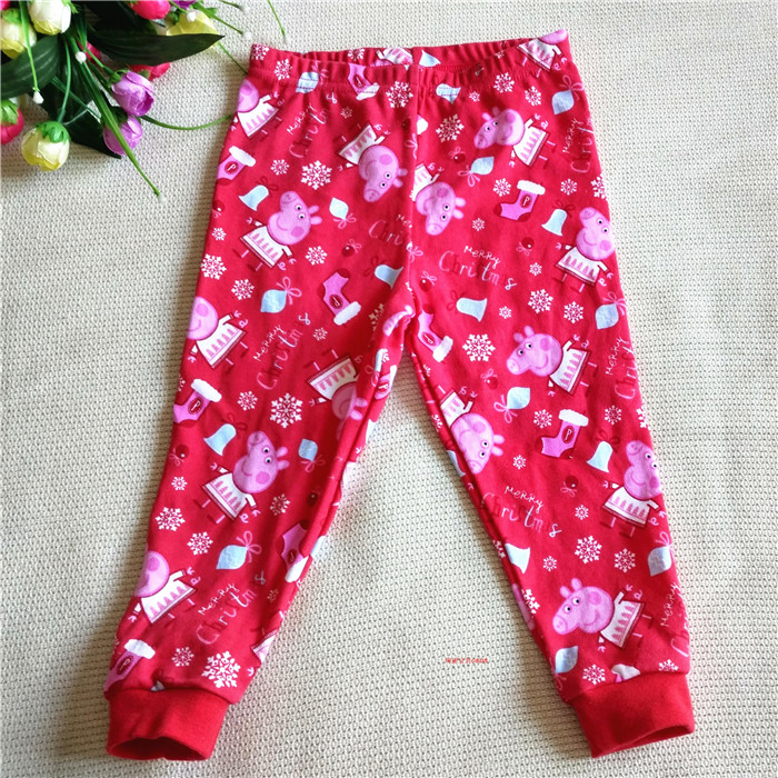 ORIGINAL NEW CHILDRENS FLANNEL LOUNGEWEAR SET GIRL PIG LITTLE SISTER CARTOON PAJAMAS WARM CASUAL AIR CONDITIONED CLOTHES