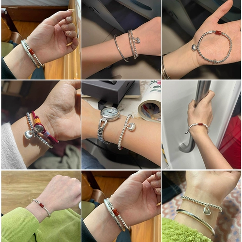 Серебряный браслет, защитный амулет, аксессуар для влюбленных, серебро 925 пробы, подарок на день рождения