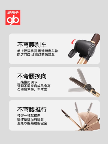 Безопасная коляска для новорожденных с сидением, складная тележка, можно сидеть и лежать