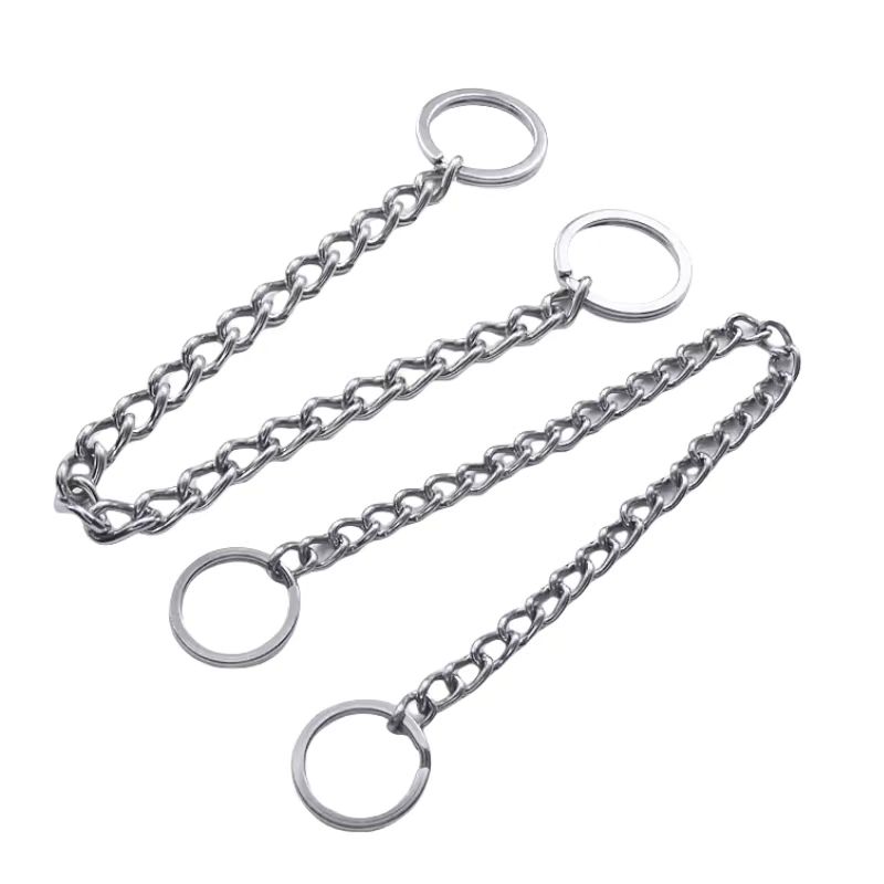 304 STAINLESS STEEL WELD SEAMLESS WELDING CHAIN WELDED BUTTON CHAIN HANGING CHAIN WAVY KEY CHAIN LOAD-BEARING HANGING CHAIN